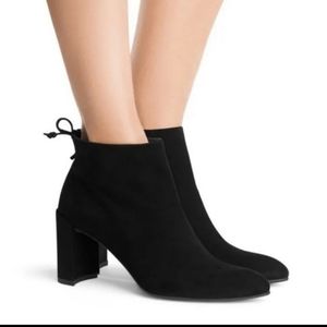 Stuart Weitzman Black Suede Ankle Boots 7.5 M